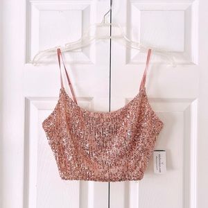 Windsor Sequin Crop Top - Medium